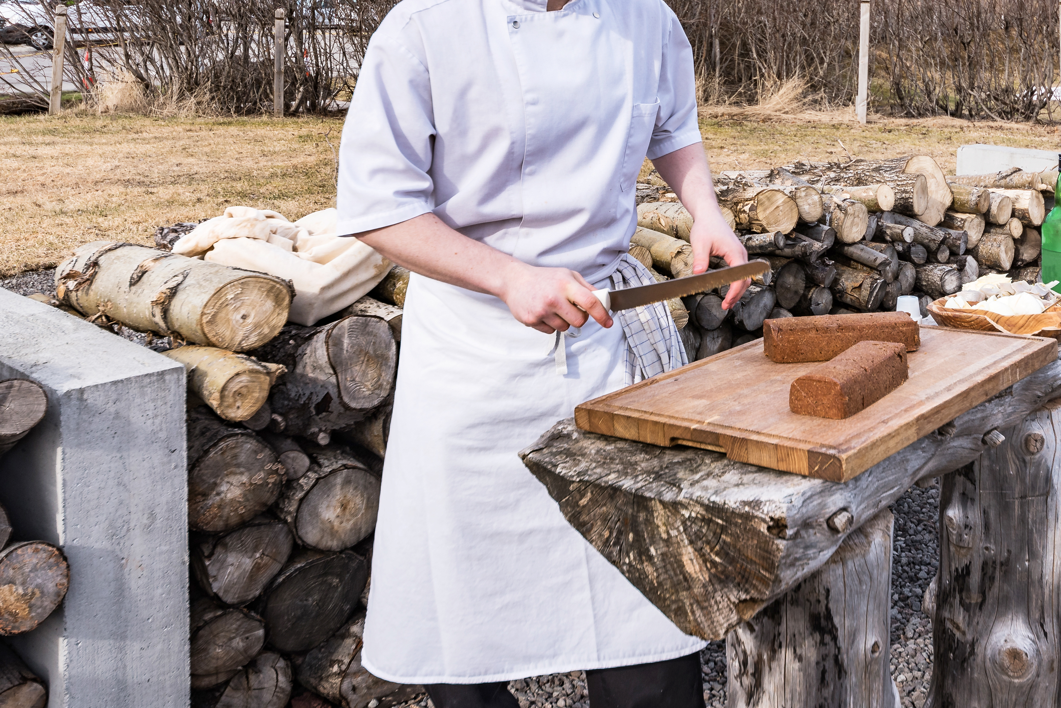 self-made bread baked with geothermal heat at haukadalur, iceland