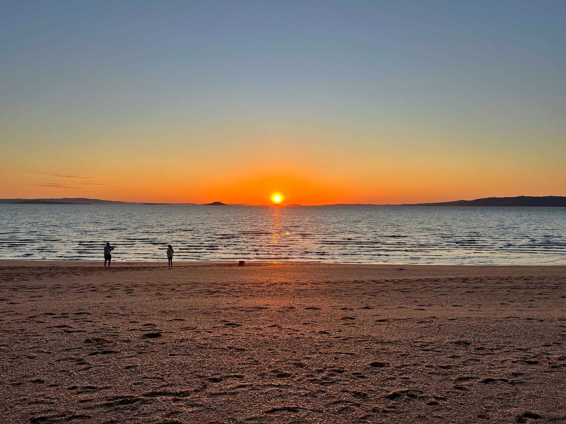 sunset on a beach