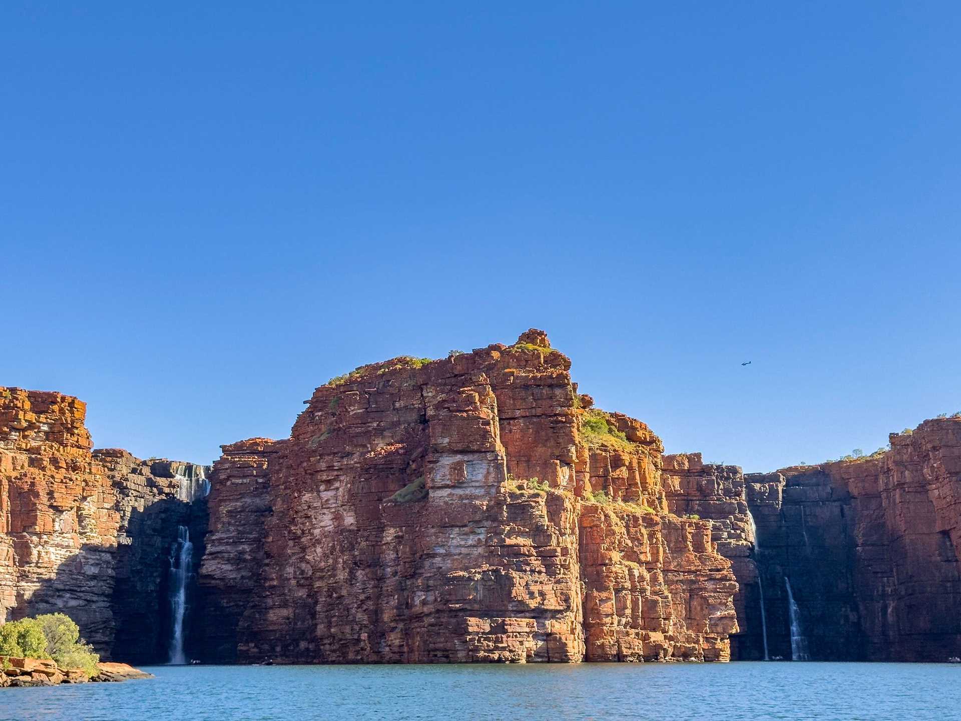 cliffs and waterfalls